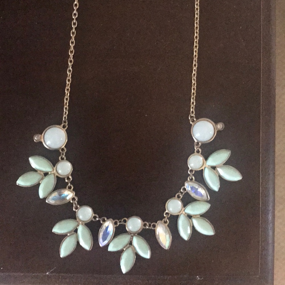 Mint Sea Foam Green Simple Statement Necklace